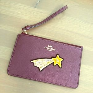 Coach Embroidered Wristlet